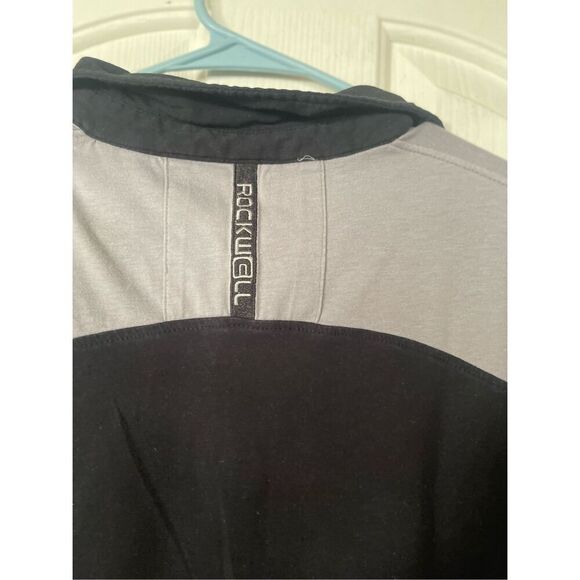 Rockwell Mens Black & Grey Short Sleeve Colorblock Golf Polo Shirt Size Large - Picture 14 of 15
